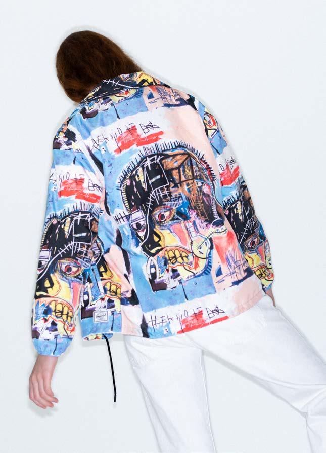 15014 Celebrating the enigmatic New York City artist's expressive work, the Basquiat Voyage Women's Coach jacket easily packs into an internal storage pocket.