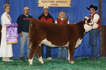 H Poetic Justice 8042 2009 JNHE Reserve Grand Champion Female Owned with Hoffman Ranch, Nebraska and Jason Thorp, Oregon