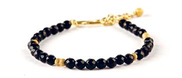 Gold Plated Sterling Silver or Sterling Silver Beads with Semi-precious Stones DKK: 675 : 90 1065-56 Black Spinel SS 1065-57 Rubies