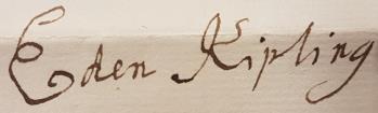 CRO: D/Br/D 947 3 November 1759 (1) Eden Kipling, widow of Richard