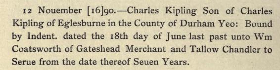 Marriages, Teesdale District - Record Number: 183669.1 17 Apr 1705 Edward Simpson married Jane Kipling Charles Kipling (? 1721), son of Charles. Charles was apprenticed in Gateshead.