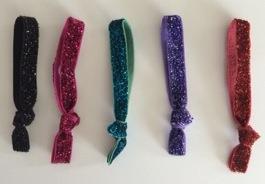 Lavender,Raspberry,Red, Turquoise Glitter Stretch Hair