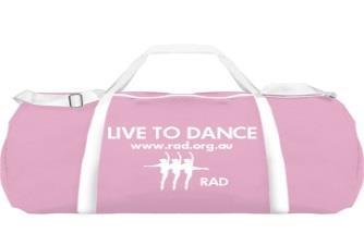 00 Baby Ballerina Dance Bag Code 3304 Pale Pink with all white writing and picture.