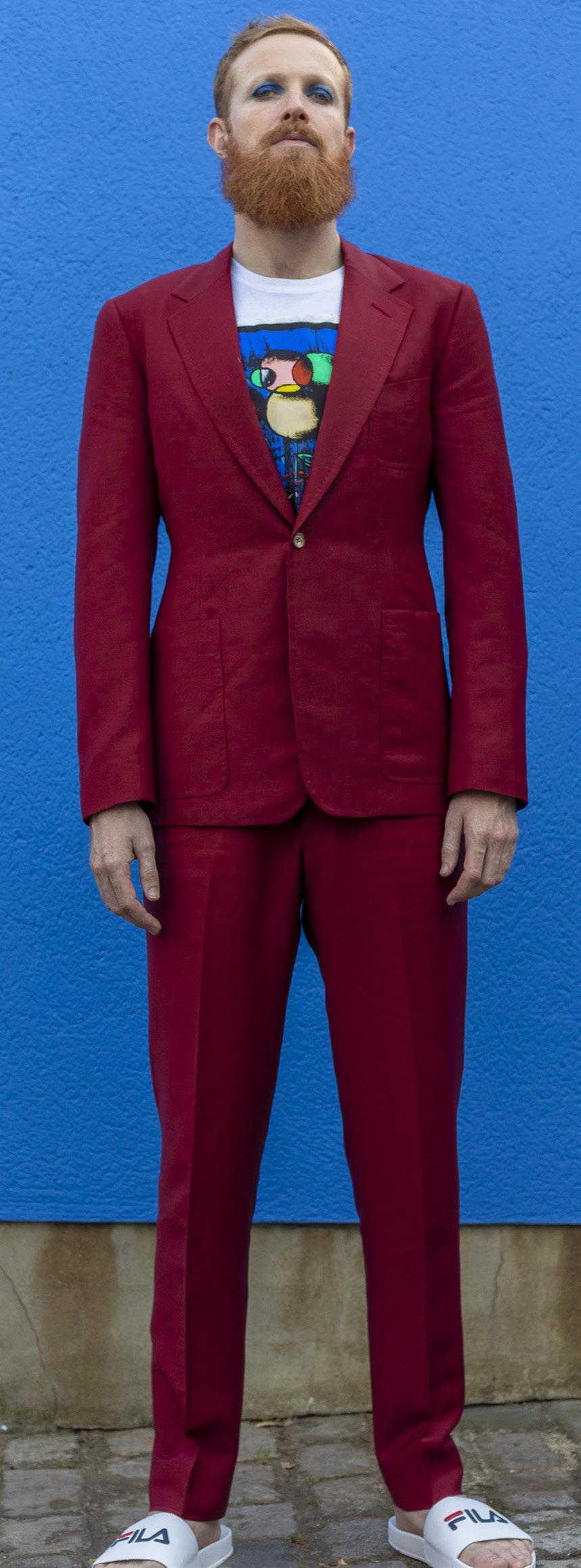 double-breasted Suit with Silk