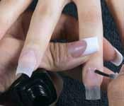 Apply a nail antiseptic to the nails; spray on or wipe over