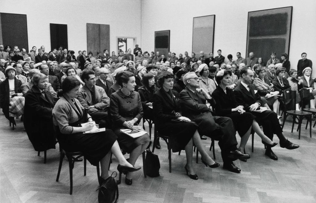 Eröffnung, Die neue amerikanische Malerei, Kunsthalle Basel, 1958.