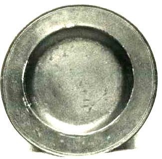 Item 460 Charles II broad rimmed charger diameter 20 inch, the rim 3 3/8 inch with a narrow readed edge.
