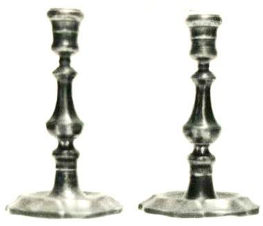 Items 500-500A A pair of candlesticks c 1710 on