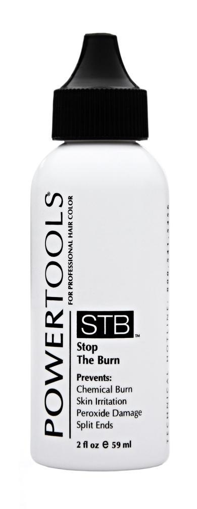How to Use: Add 20 drops of STB to color mixture, bleach or perm solution.