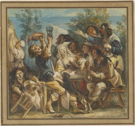 Drawing in the Age of Rubens October 14, 2014 January 11, 2015 A Merry Company, about 1644. Jacob Jordaens (Flemish, 1593-1678). The, Los Angeles.