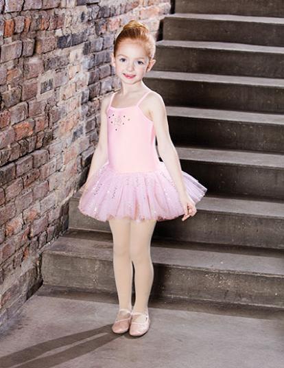 front bodice Four layers of sparkling tulle designed to bounce and sway with little ones' movement Soft, knit