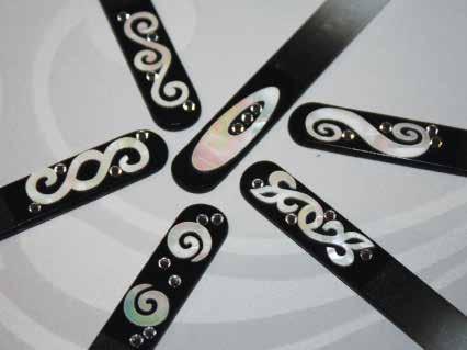 Glass Nail Files Mother of Pearl with Swarovski Elements PGF03 24 units - $12.50 w/s 48 units - $9.