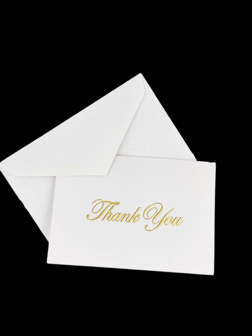 thank you note. (set of 25) Includes envelope.