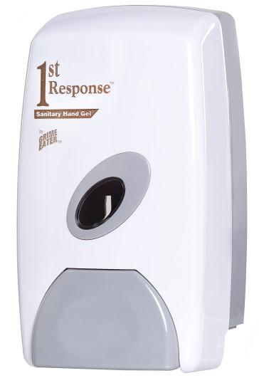 SANITARY HAND GEL DISPENSERS CODE DESCRIPTION 8-00 1st RESPONSE SANITARY HAND GEL PREMIUM DISPENSER CARTRIDGE SYSTEM USE WITH 1st RESPONSE 1 L.
