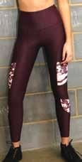 running, fitness classes and gym work outs Matching Leggings Breathable 4-way stretch fabric with good moisture management Strategically placed curved panels based on ACAI unique curve cut design to