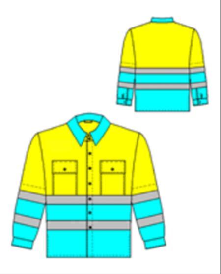 2) AMBULANCE blouse and trousers Two-piece, single-layer garment