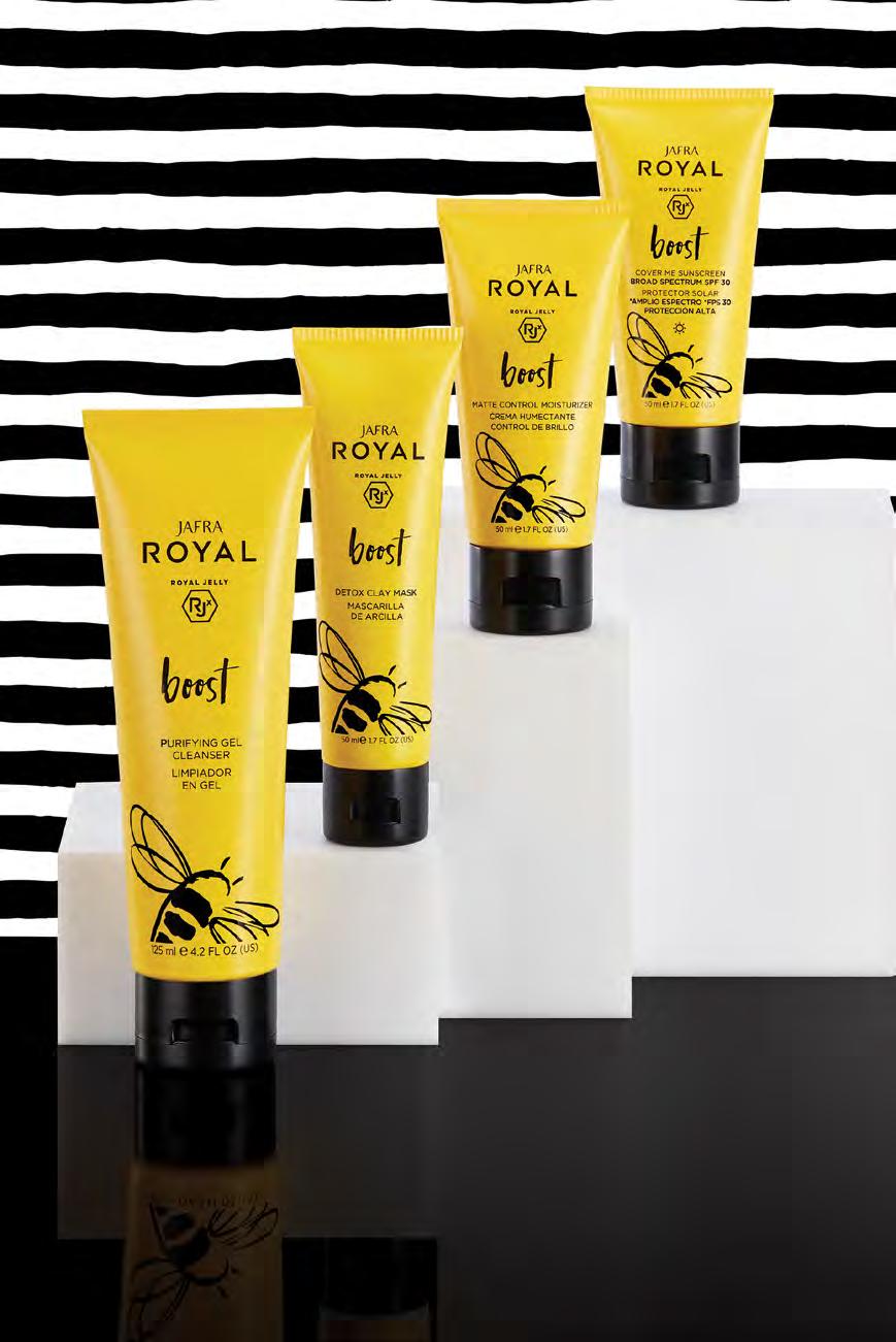 STEP 2 MOISTURIZE Matte Control Moisturizer 1.7 fl. oz. perfect BALANCE Delivered by super-nutrients and Royal Jelly RJ x STEP 1 CLEANSE Purifying Gel Cleanser 4.2 fl. oz. MASK Use 2-3 times a week.