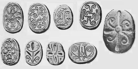 A huge number of Egyptian scarabs are engraved with coils and spiral, according to the