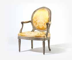 500 222 A French signed Louis XVI white and grey-painted fauteuil Nicolas-Quinibert Foliot (1706-1776), third quarter 18th century The oval padded