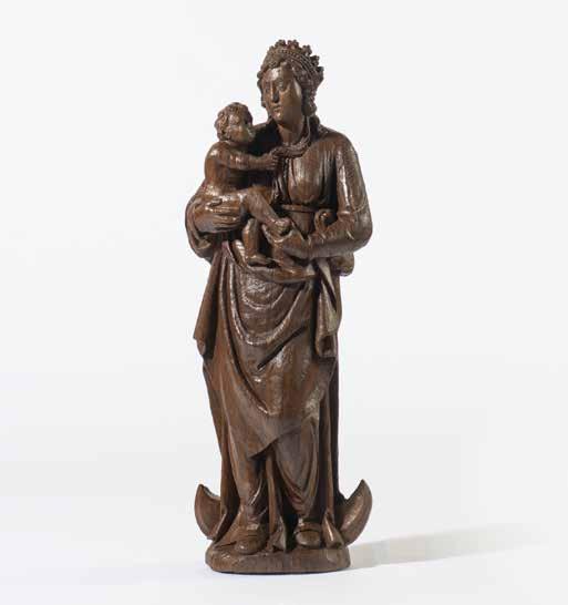 274 A French oak sculpture of Madonna and Child Early 17th century The full-length figure of the