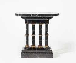 van Oppenraaij, Noordwolde 292 Three black marble pedestals 20th century Each with octagonal base, supporting a