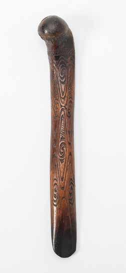 371 A rare Lake Sentanti bone spoon Circa 1850 Finely decorated with carved swirls,