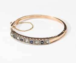 5 cm 50 An 18 carat gold and diamond bracelet Circa 1970 The flexible bracelet centered by an entwined motif set with