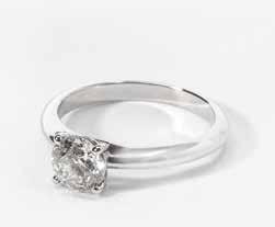 Ring size 60/19 Measured and weighed in the mount 74 A 14 carat white gold and diamond single stone ring 21st century Centered by a circular-cut diamond. Diamond weight approx. 1.15 ct Gross weight approx.
