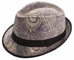 camel herringbone with brown cotton twill band and under brim CSK100327 Ely