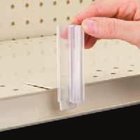 Beige Shelf-Top Bracket Fits most perforated shelves,