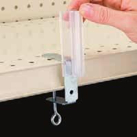 1506584201 White 1506584201 Metal C-Clamp Bracket Fits shelves or other fixtures up to
