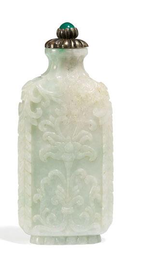 2092 IMPORTANT SNUFF BOTTLE IN MUGHAL STYLE. BEDEUTENDES SNUFFBOTTLE IM MOGHUL-STIL. China. Qing dynasty. Late Qianlong to Jiaqing period. 1770-1820.