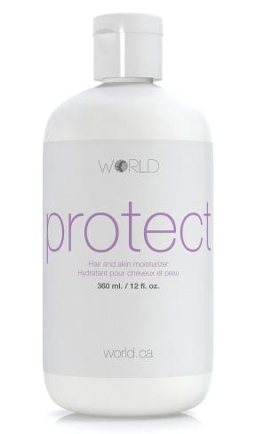 PROTECT Hair and Skin Moisturizer Moisturize your hair Protect your skin BEST FOR Men, women and children of all ages, hair and skin types.