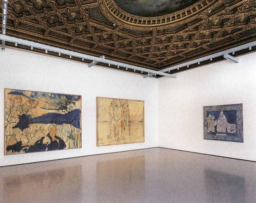 Pohľad do výstavných priestorov v Palazzo Grassi Pohľad do výstavných priestorov Palazzo Grassi. Vpravo Sigmar Polke: Cirkusanti (2005), vľavo Oddelenie mesiaca od planét (2005).