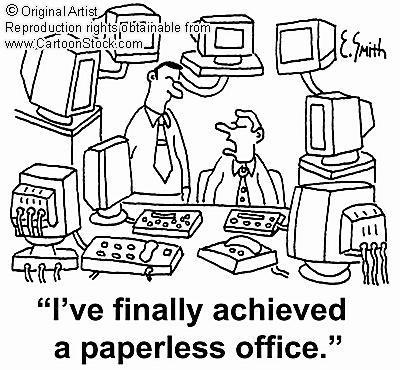 The Myth of the Paperless Office > For decades, people predicted the office of the future as a paperless office The Office of the future I don't know how much hard copy printed paper I'll want in