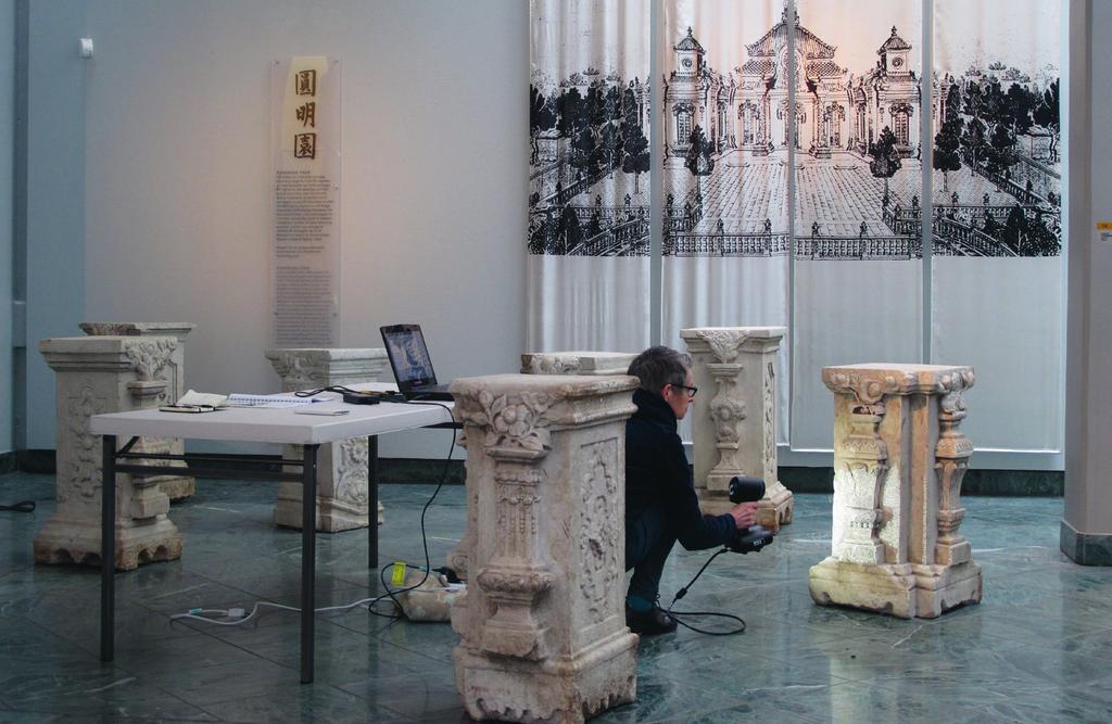 3D scanning marble columns at Kode