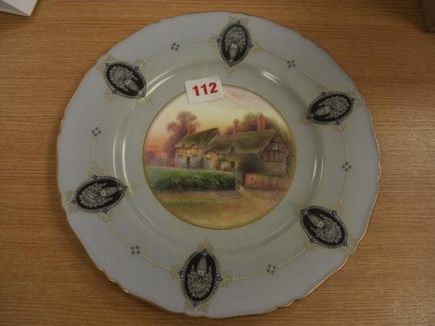 111 to 199 Fruit painted plate sig Leaman.