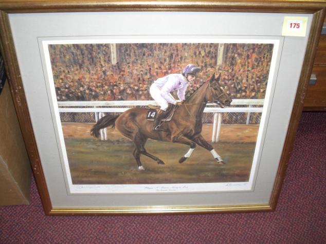 "Desert Orchid - Over the Water" 426/850 also bearing two jockeys signatures 176 Oil