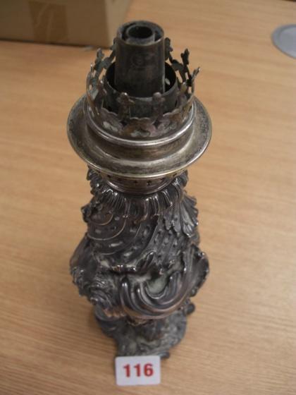plated old oil lamp base