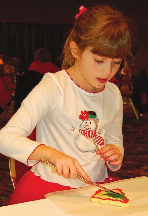Photo on left: Julia Bongert, 8, displayed her artistic