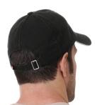 BAYSIDE COLLECTION BLACK / TAN 3617 UNSTRUCTURED CAP WITH PANCAKE VISOR 100% cotton unstructured washed cap with contrasting pancake visor, sweatband, and taping, 6 panel soft crown, adjustable self