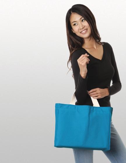 600 JUMBO GUSSET TOTE 12 Oz. Jumbo tote, 100% cotton canvas with extra long natural web handles with bottom gusset HANDLE LENGTH: 22 IMPRINT AREA: 18 W X 11 H 2O W X 14.5 H X 4.