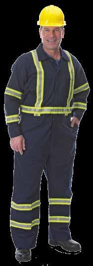 CO81RT coverall features reflective trim CO81 coverall has no reflective trim Pleated back with elastic waist for better movement and comfort Sewn