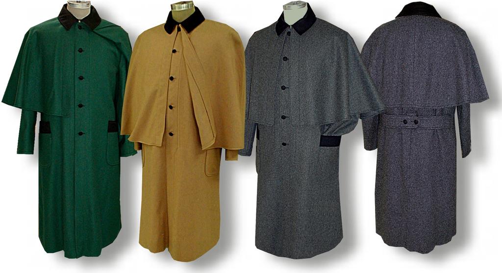 Civilian Overcoats and Greatcoats 1830 1880 Page 21 Our 1843-1880 CIVILIAN GREATCOATS are similar to the military Greatcoat but with some distinguishing features.
