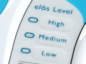 If you feel comfortable (no pain) treating with the Low elōs level, increase the setting to Medium or High. 6.