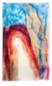 Untitled, 2016 Enamel, pastel, metallic paint on rice paper 99.19 x 59.17 in.