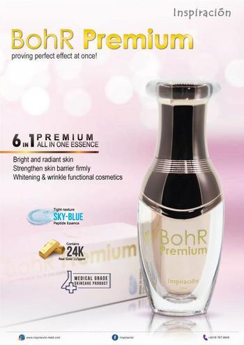 Inspiración BohR Premium Price MYR 618.00 MADE IN KOREA 15ml Bohr Premium Significant result on Firming, Lifting & Moisturising! It brings surprise on wrinkle removal effect!