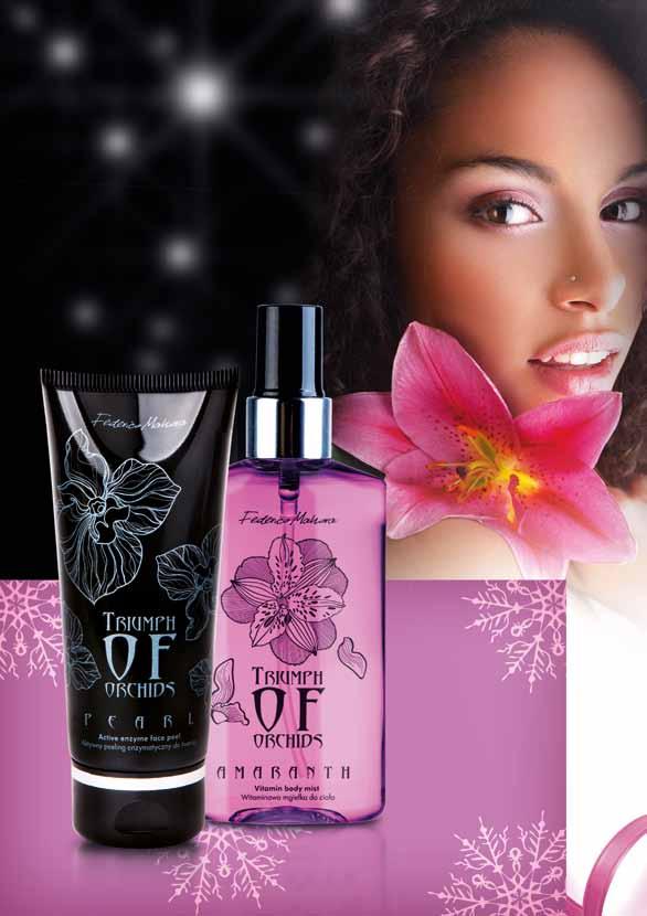 Discover the Power of Orchid Extract PEARL AND AMARANTH ORCHID DUO GIFT SET Pearl Orchid Active Enzyme Face Peel 50ml Amaranth Orchid Vitamin Body Mist 75ml Code: