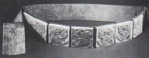Fig. 6: Jade belt with modern leather backing from a 10thcentury A.D.