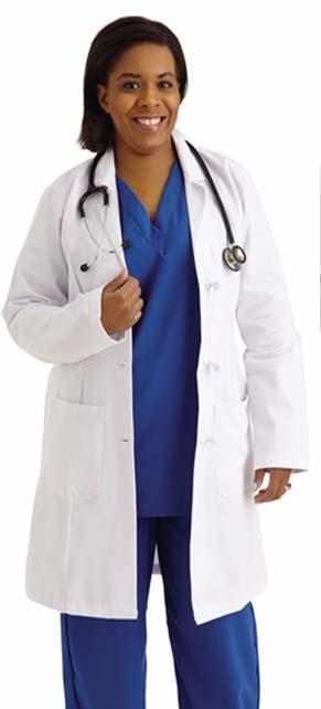 All Medline styles of lab coats come with three outside pockets, one left breast pocket and two lower